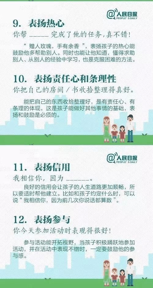人民日報(bào)推薦！15個(gè)表揚(yáng)孩子和10個(gè)懲戒孩子的科學(xué)方法